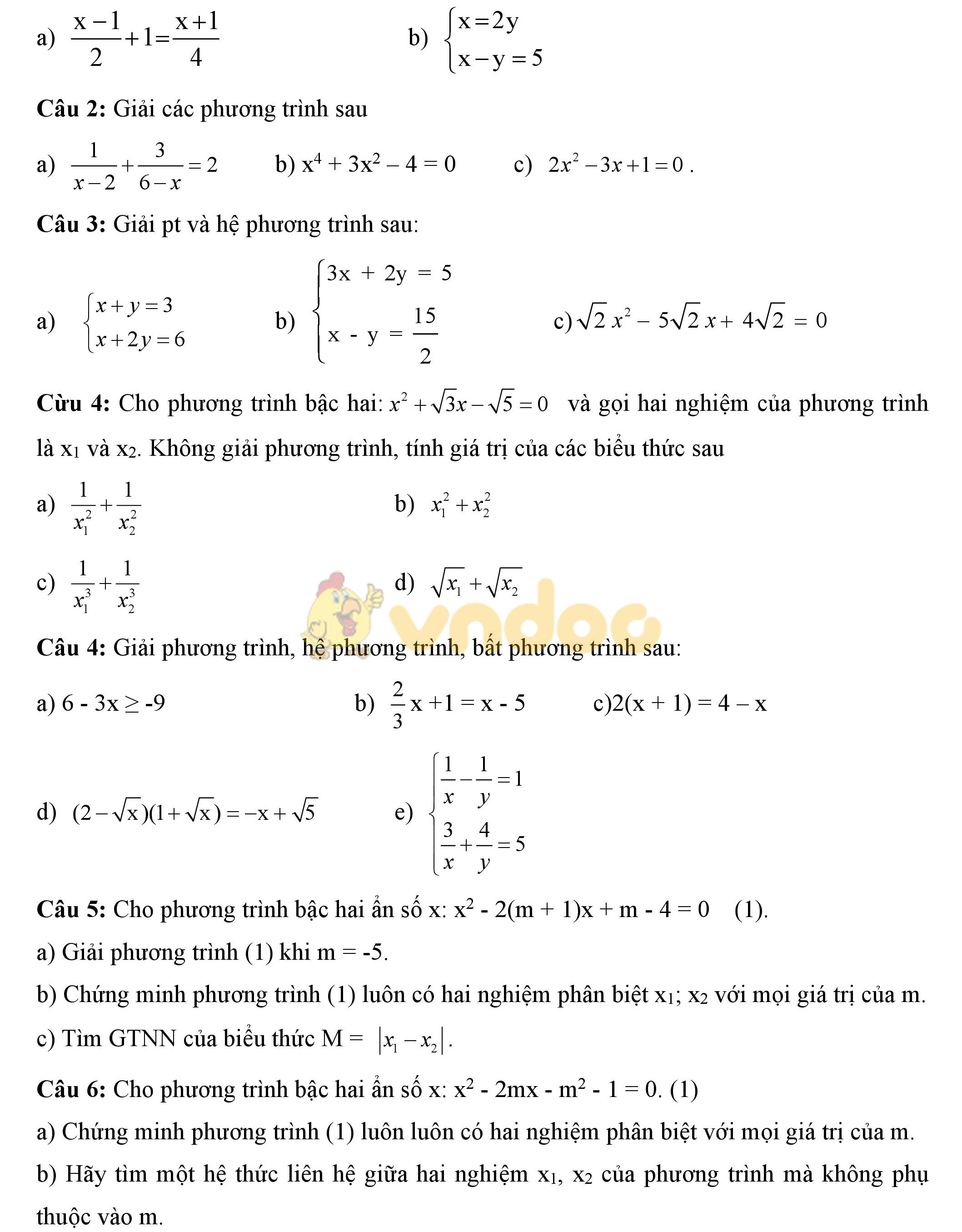 Tài liệu ôn thi vào lớp 10 môn Toán Tài liệu ôn thi vào lớp 10 môn Toán