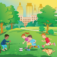 Giải bài tập SGK tiếng Anh lớp 3 Chương trình mới Unit 19 THEY'RE IN THE PARK