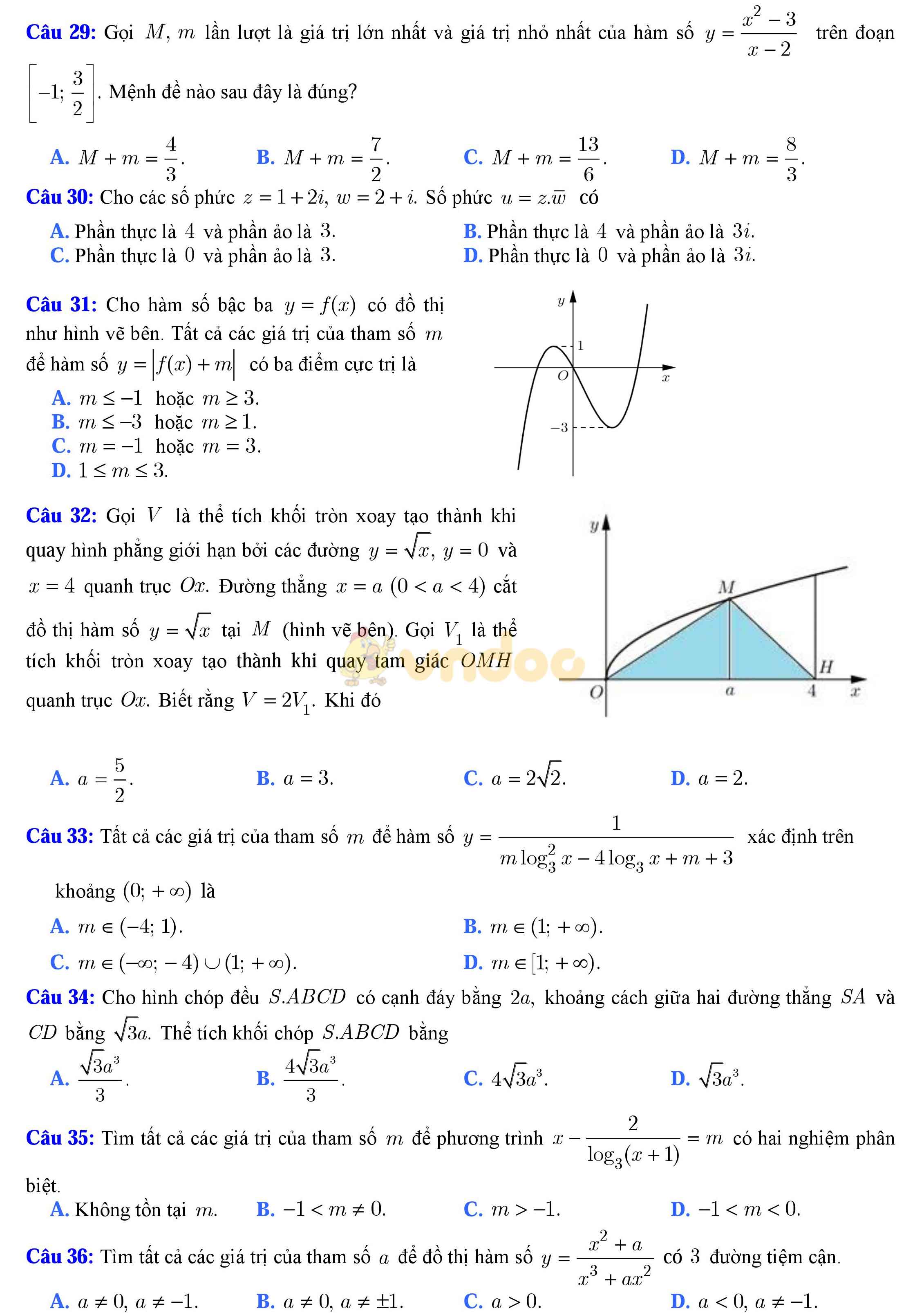 Đề thi thử THPT Quốc gia năm 2017 môn Toán