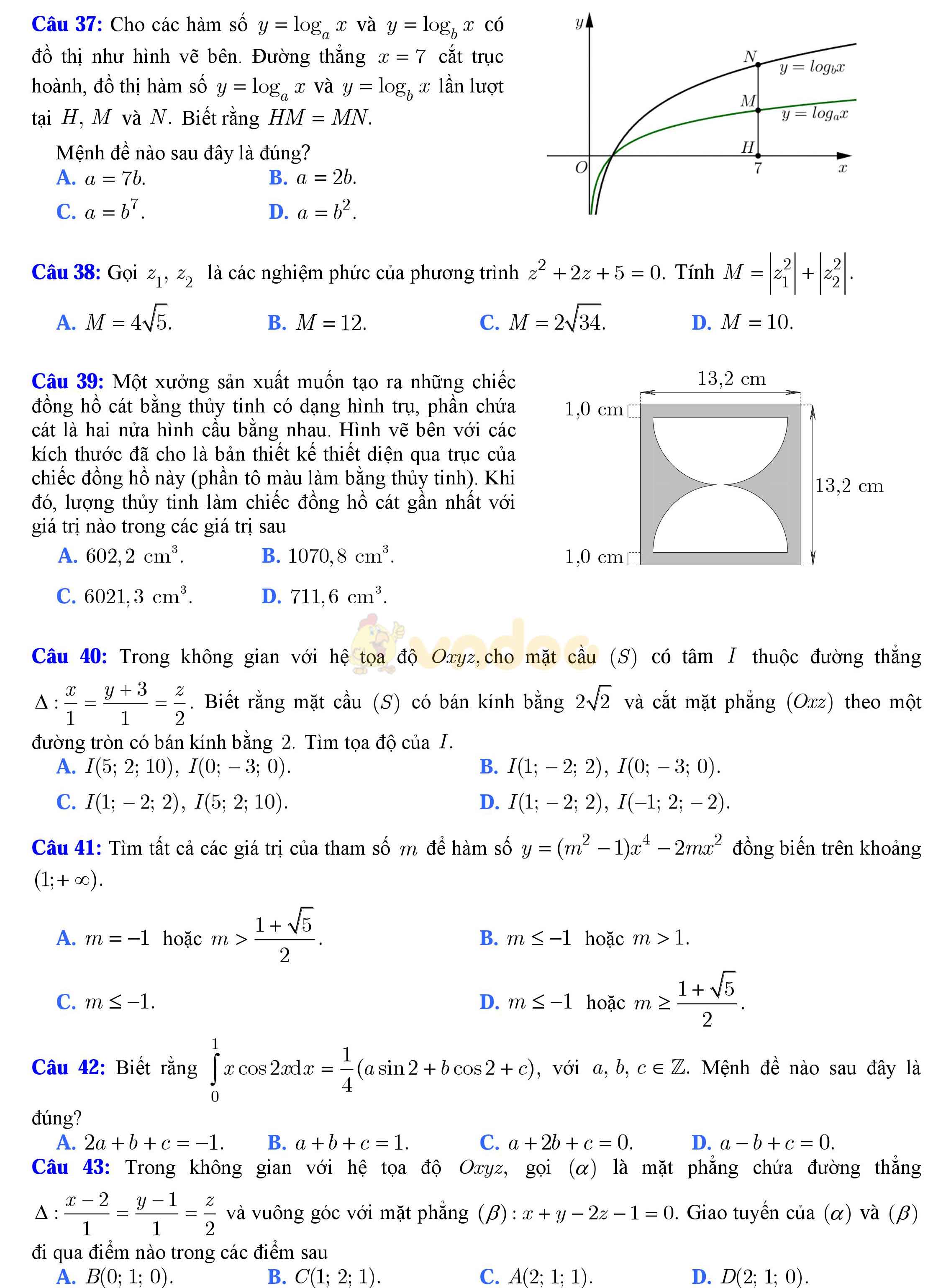 Đề thi thử THPT Quốc gia năm 2017 môn Toán