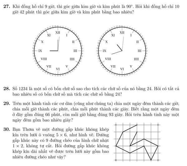 Đề thi tìm kiếm tài năng Toán học trẻ lớp 7 Đề thi tìm kiếm tài năng Toán học trẻ lớp 7