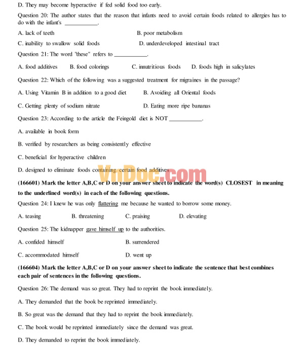Đề thi thử nghiệm THPT quốc gia 2017 môn tiếng Anh có đáp án Đề thi thử nghiệm THPT quốc gia 2017 môn tiếng Anh