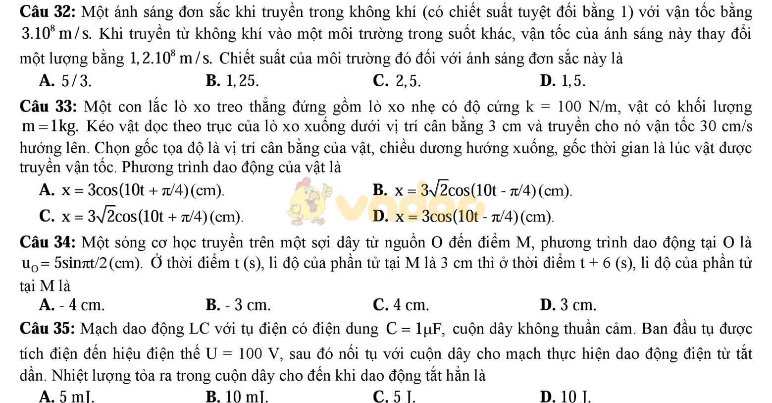 Đề thi thử THPT Quốc gia năm 2017 môn Vật lý