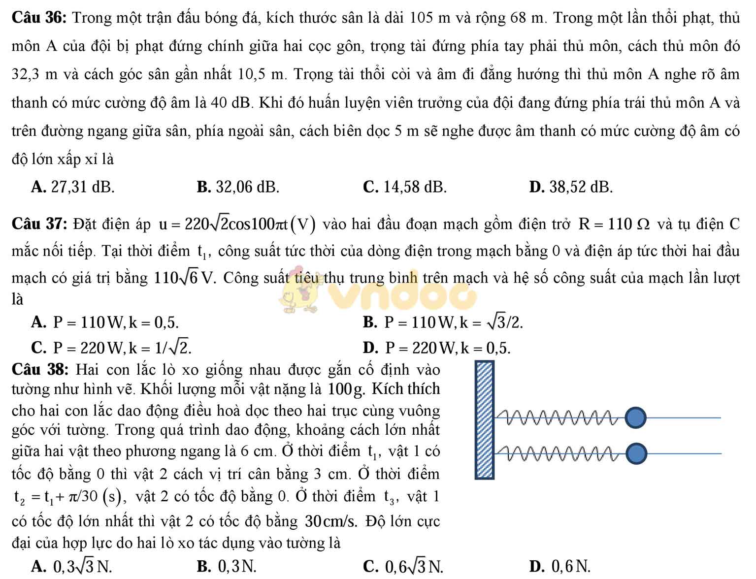 Đề thi thử THPT Quốc gia năm 2017 môn Vật lý