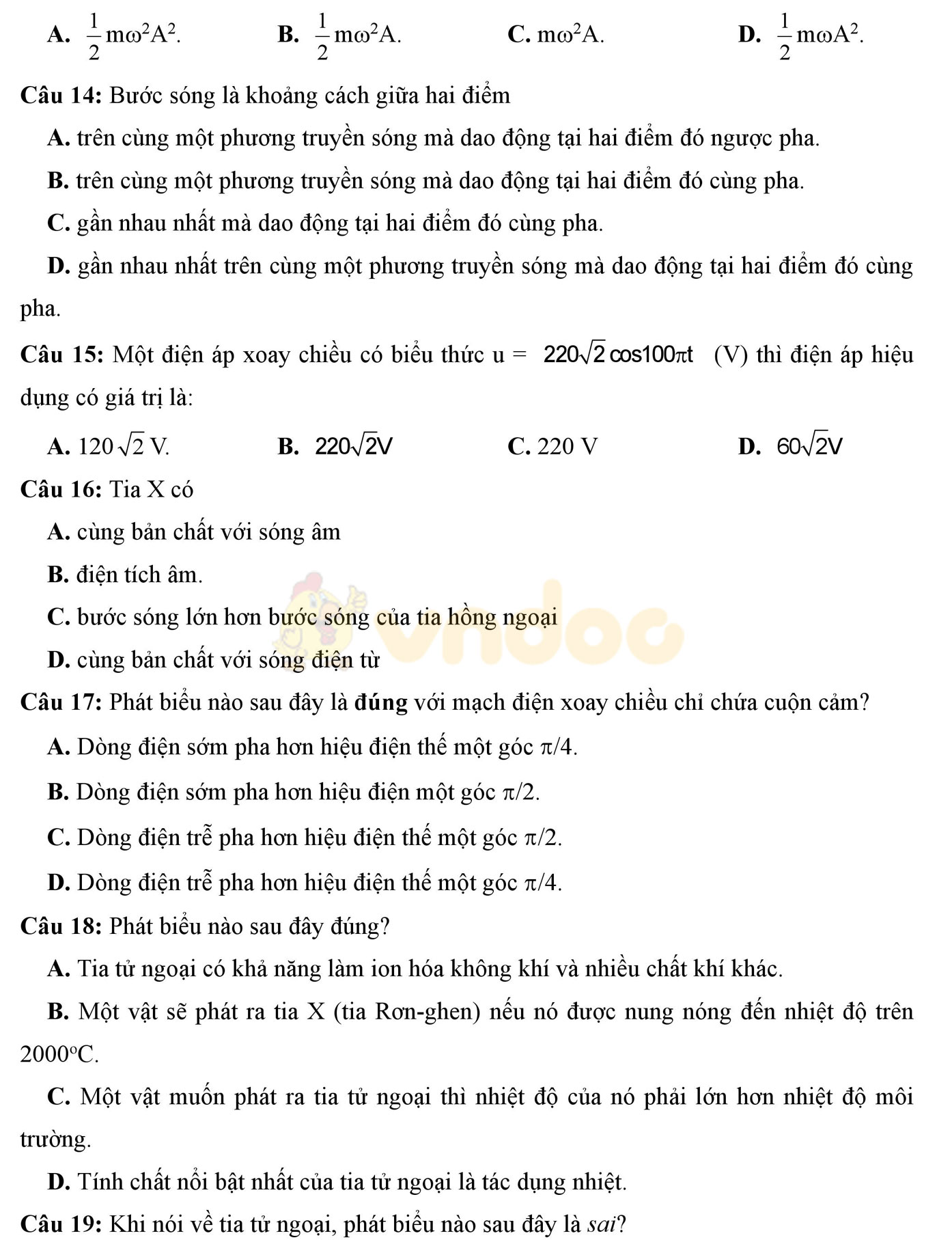 Bộ đề thi thử THPT Quốc gia năm 2017 môn Vật lý có đáp án