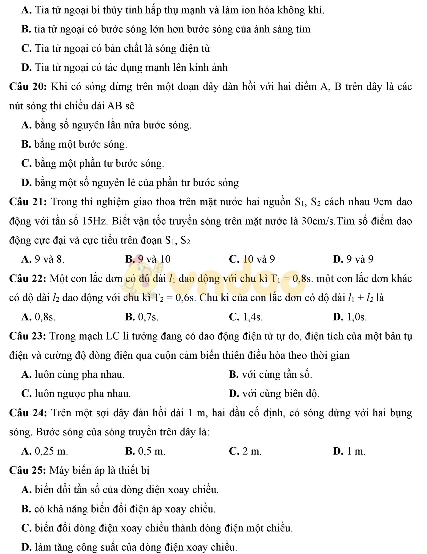 Bộ đề thi thử THPT Quốc gia năm 2017 môn Vật lý có đáp án