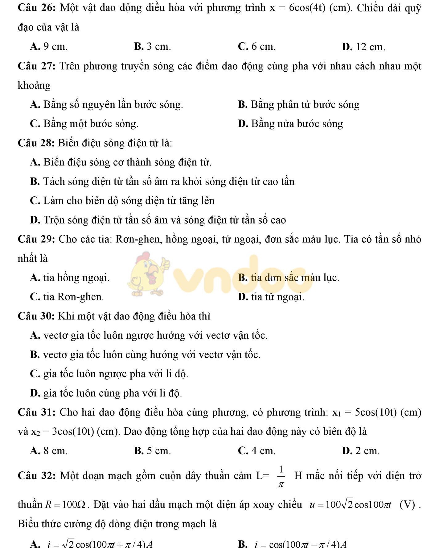 Bộ đề thi thử THPT Quốc gia năm 2017 môn Vật lý có đáp án