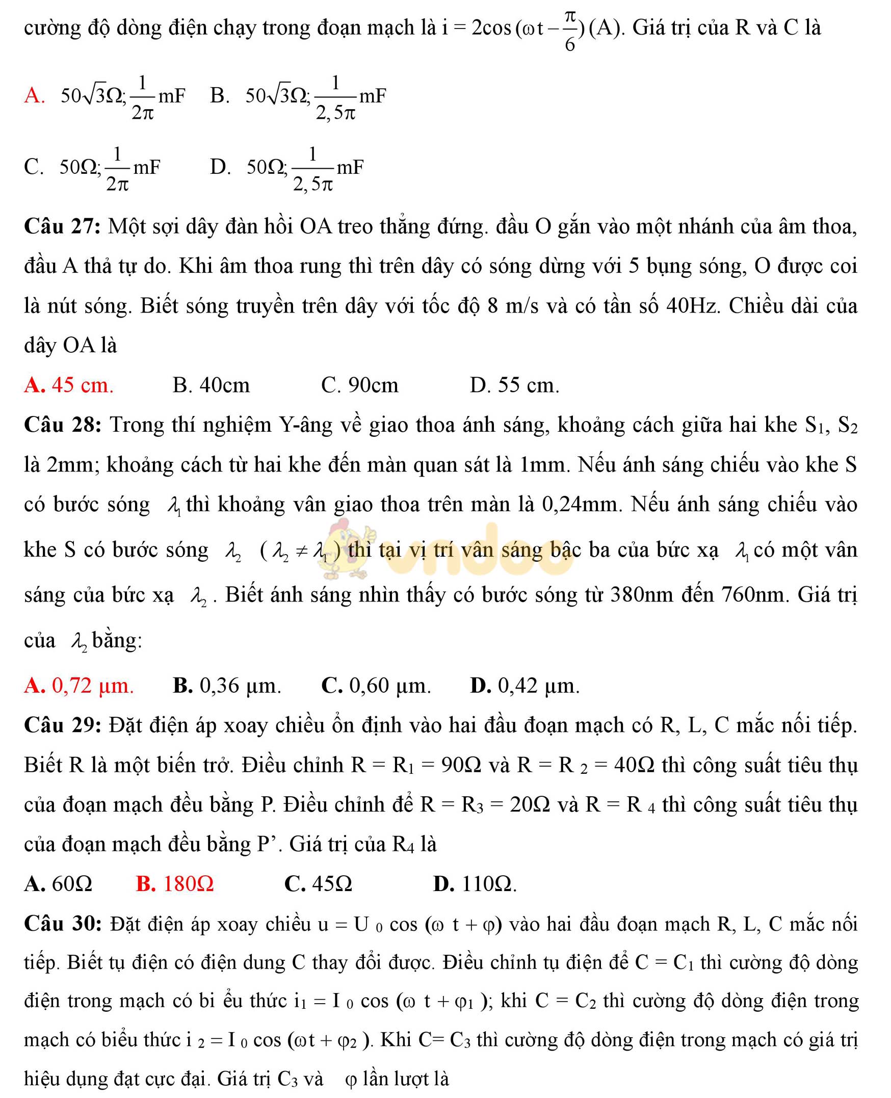 Đề thi thử THPT Quốc gia năm 2017 môn Vật lý