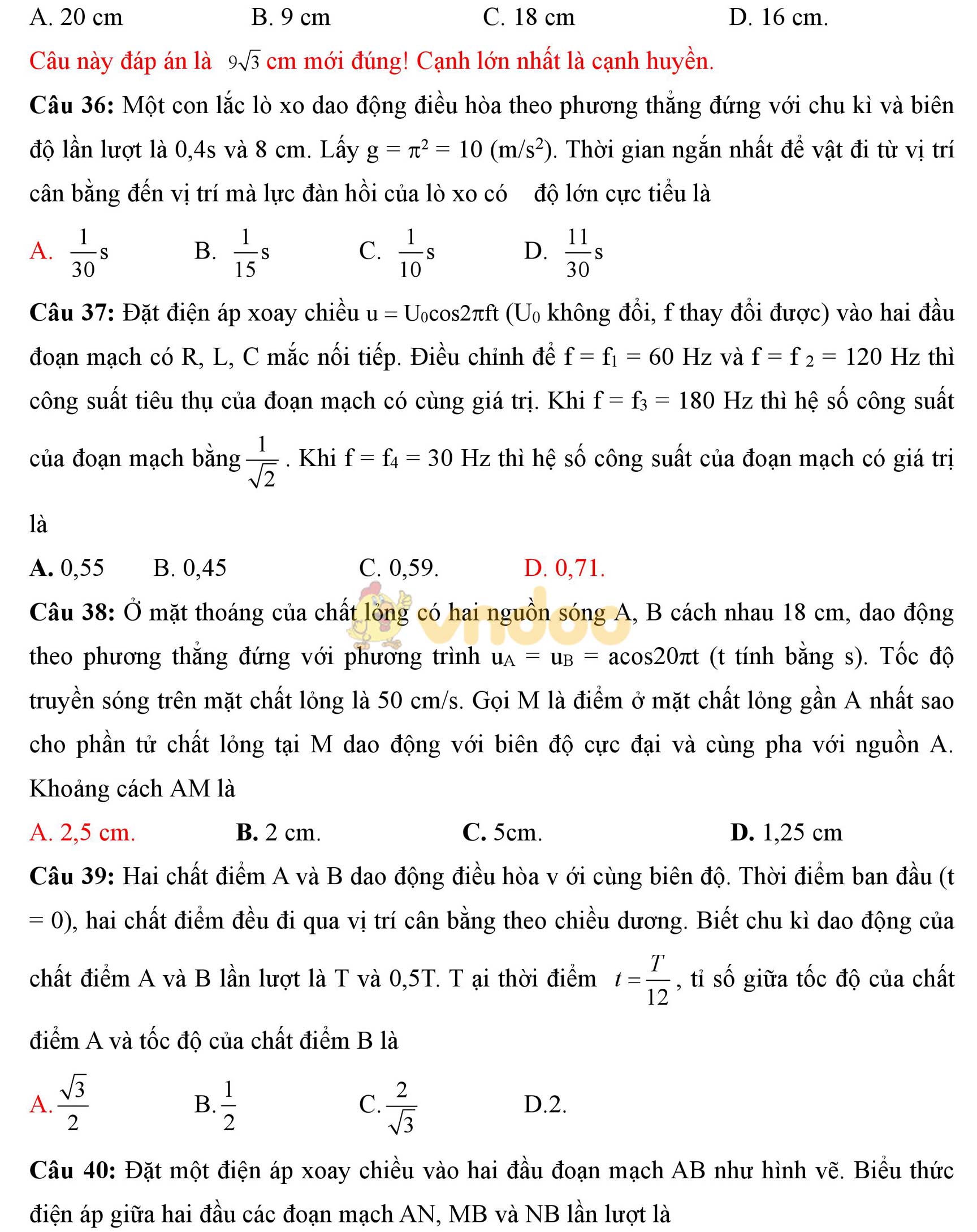 Đề thi thử THPT Quốc gia năm 2017 môn Vật lý