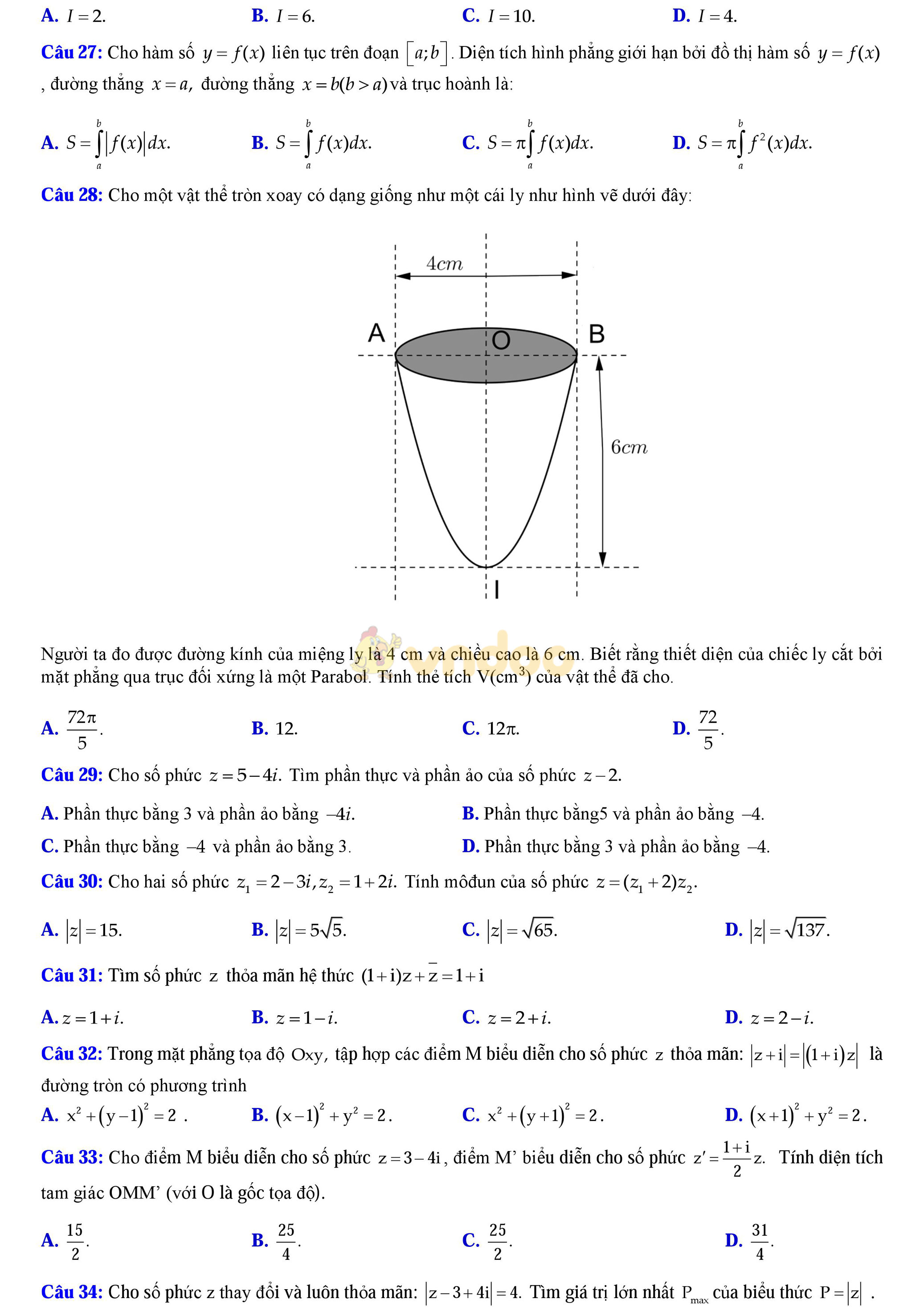 Đề thi thử THPT Quốc gia năm 2017 môn Toán Đề thi thử THPT Quốc gia năm 2017 môn Toán