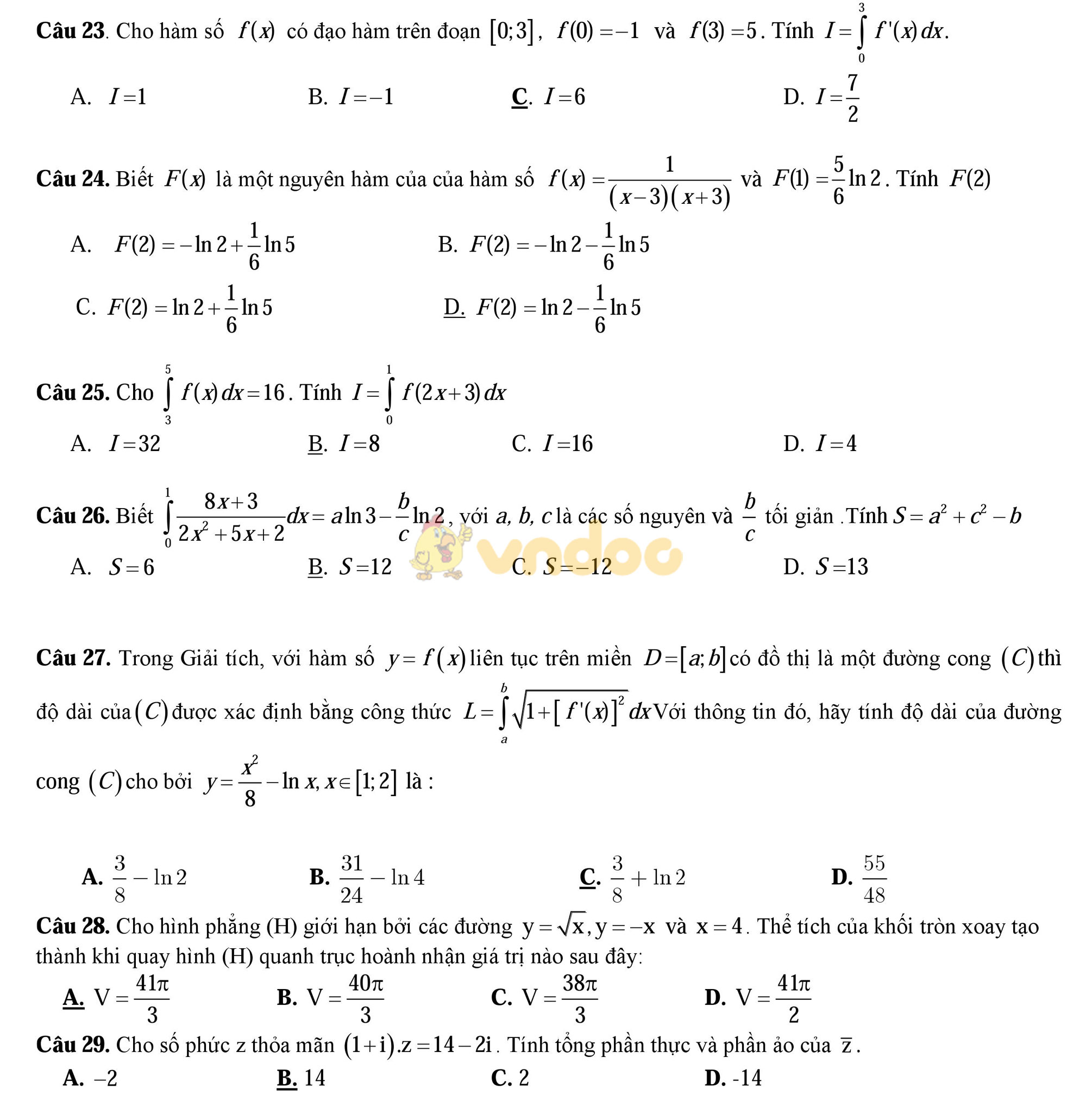 Đề thi thử THPT Quốc gia năm 2017 môn Toán