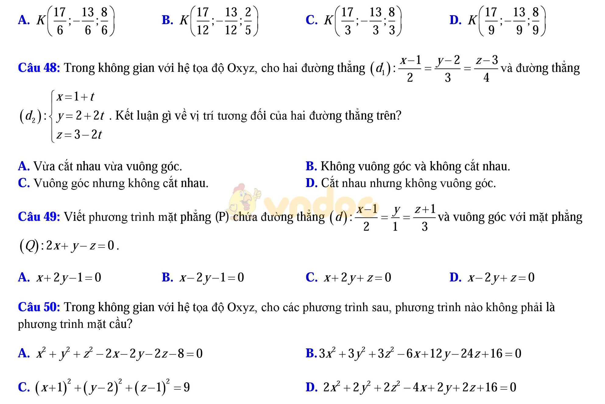 Đề thi thử THPT Quốc gia năm 2017 môn Toán