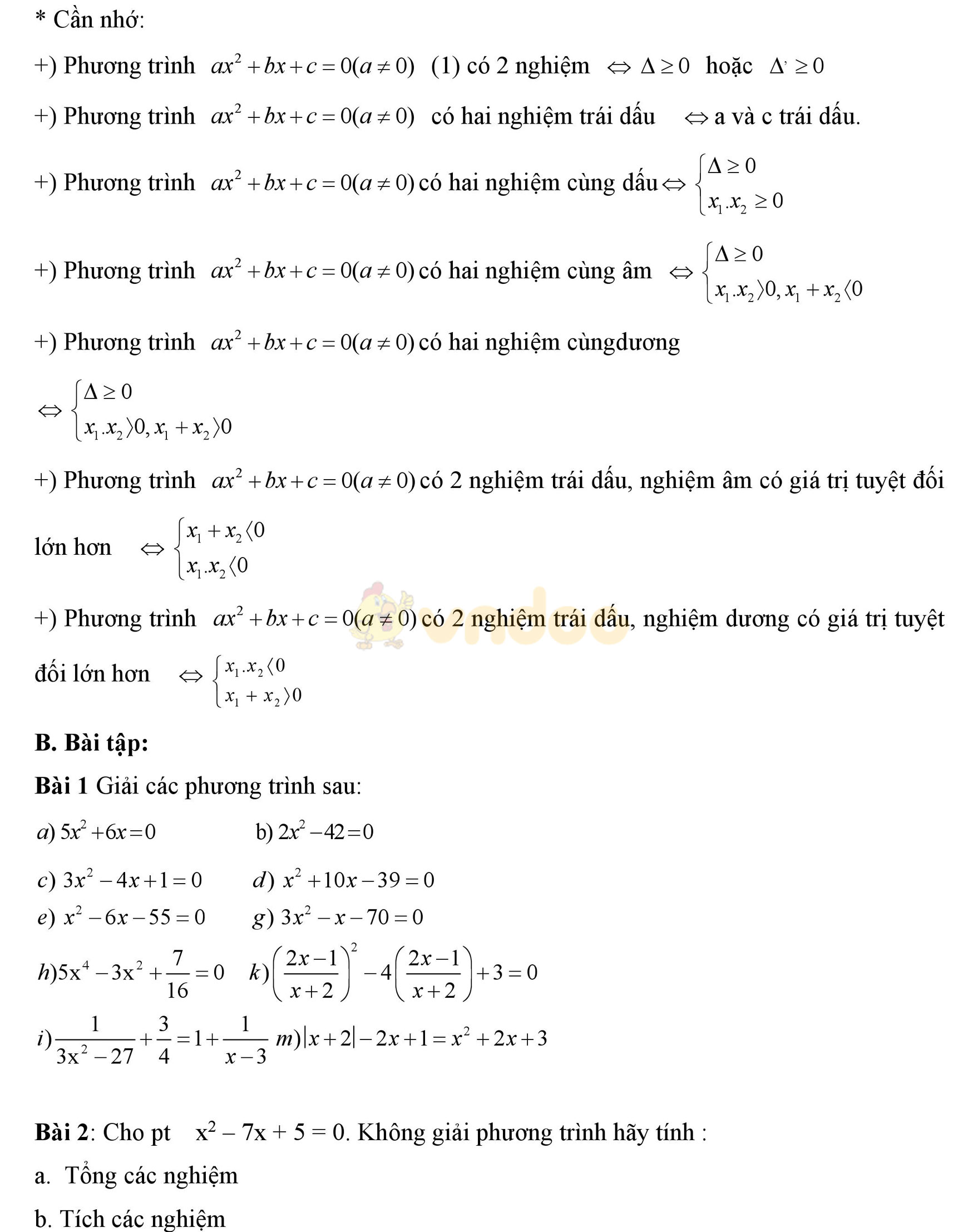 Đề cương ôn tập học kì 2 môn Toán lớp 9