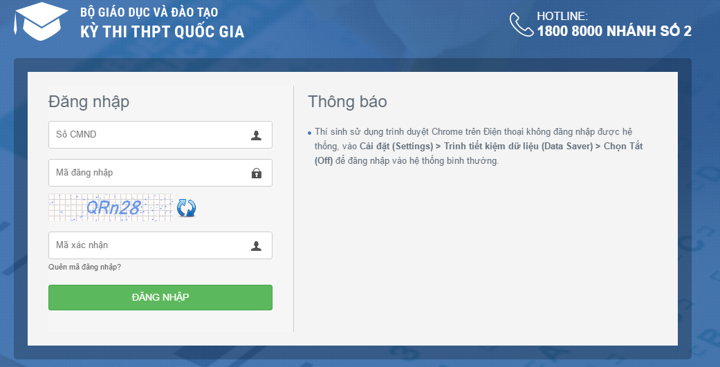 Thisinh.thithptquocgia.edu.vn dùng để làm gì trong thi THPTQG 2017?