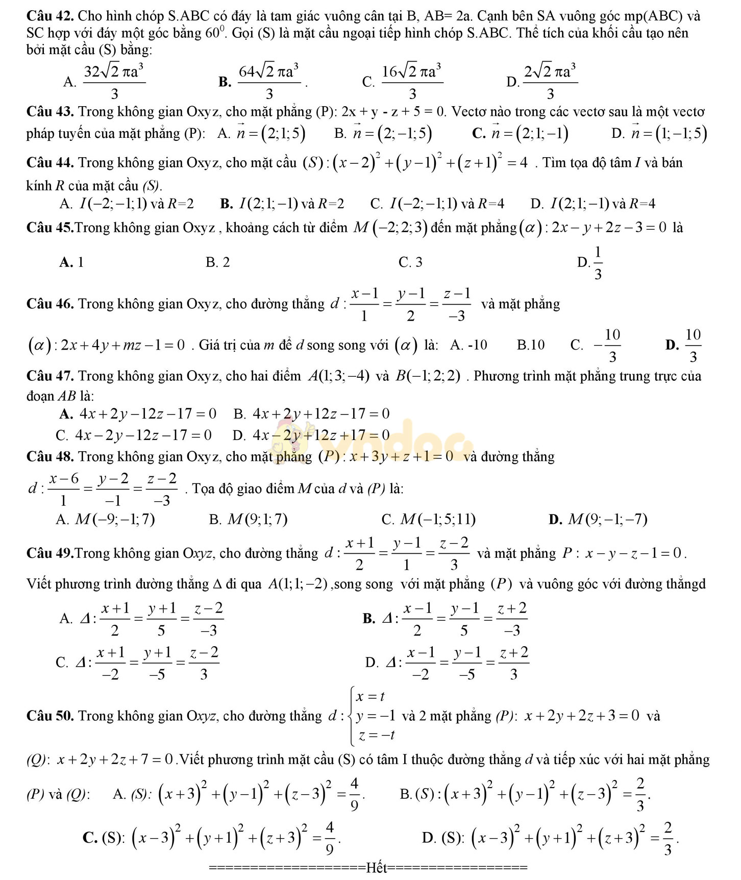 Bộ đề thi thử THPT Quốc gia năm 2017 môn Toán