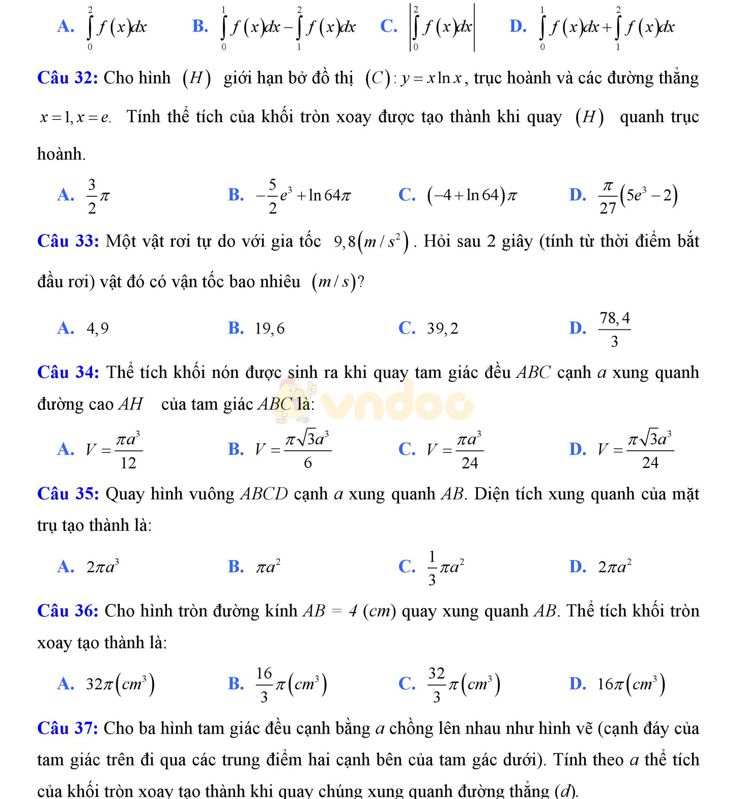 Đề thi thử THPT Quốc gia năm 2017 môn Toán