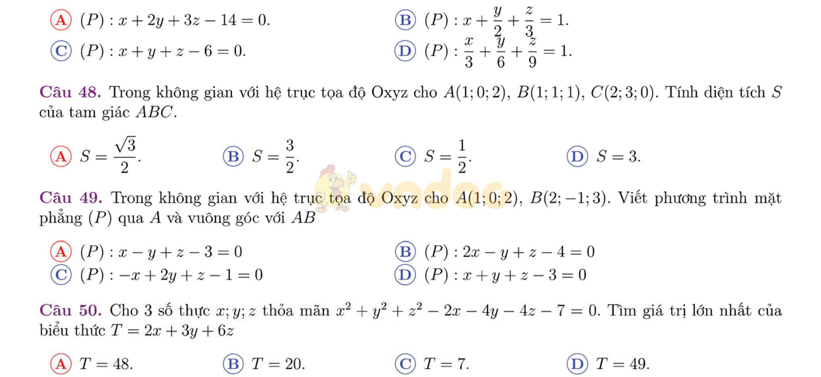 Đề thi thử THPT Quốc gia năm 2017 môn Toán