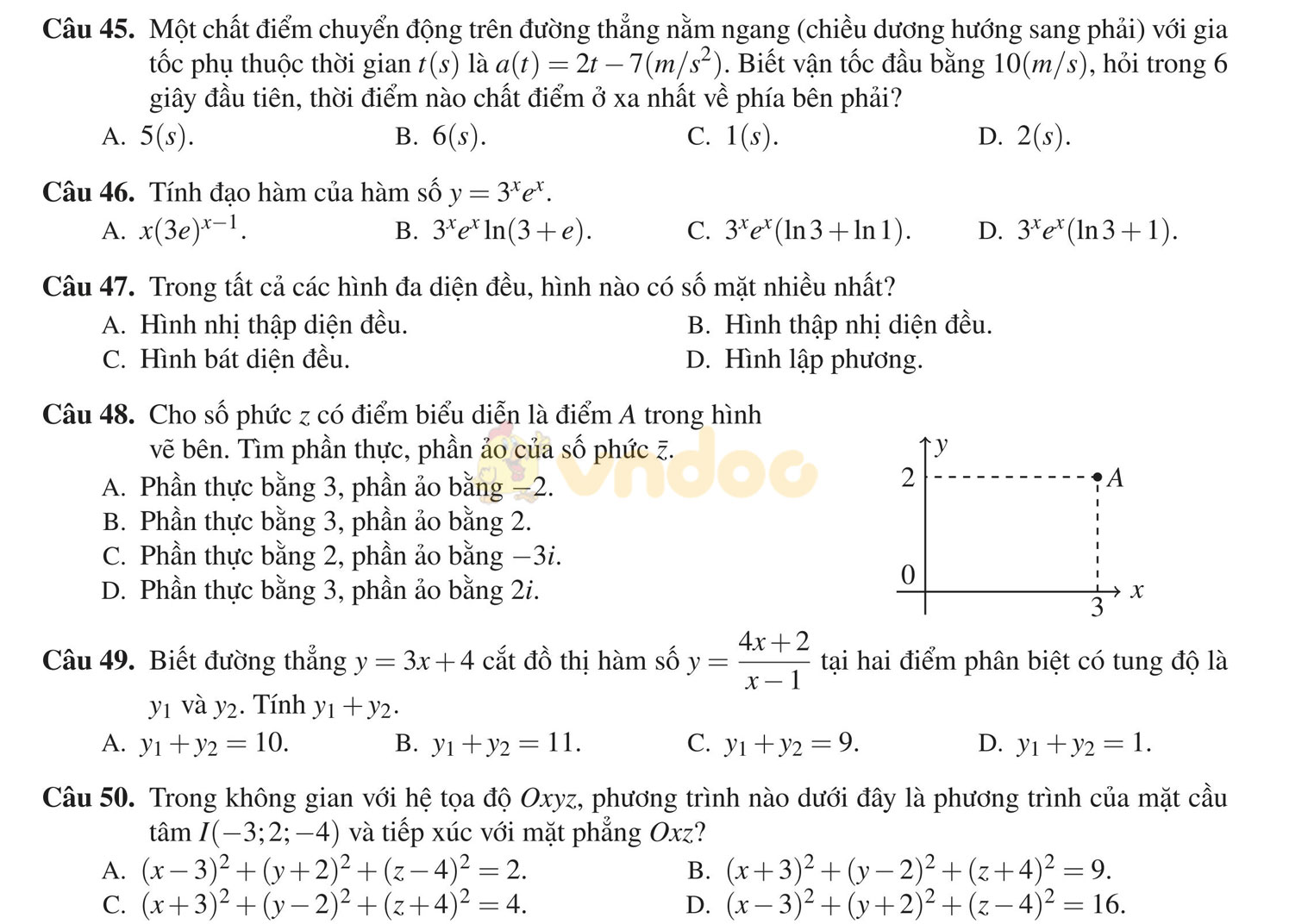 Đề thi thử THPT Quốc gia năm 2017 môn Toán