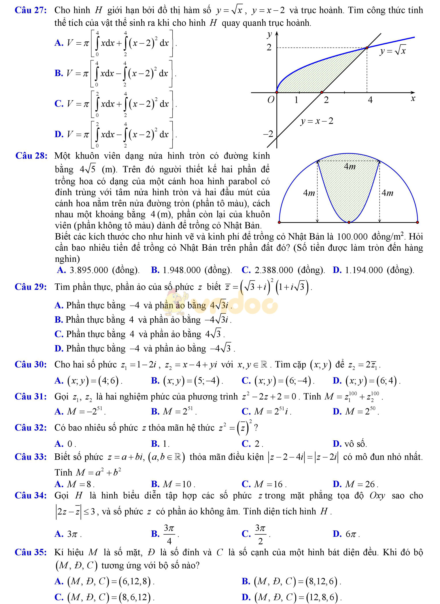 Đề thi thử THPT Quốc gia năm 2017 môn Toán Đề thi thử THPT Quốc gia năm 2017 môn Toán
