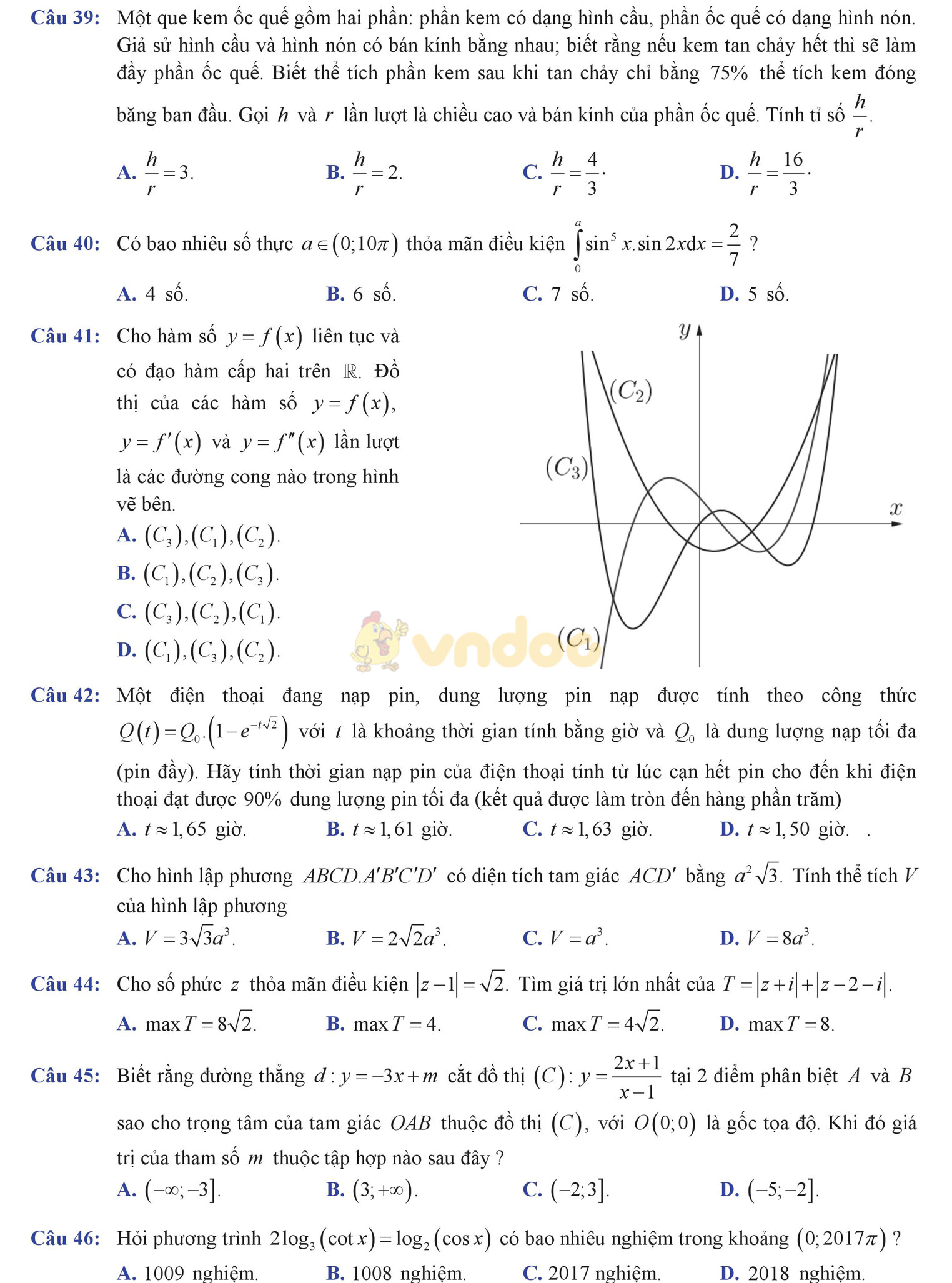 Đề thi thử THPT Quốc gia năm 2017 môn Toán Đề thi thử THPT Quốc gia năm 2017 môn Toán