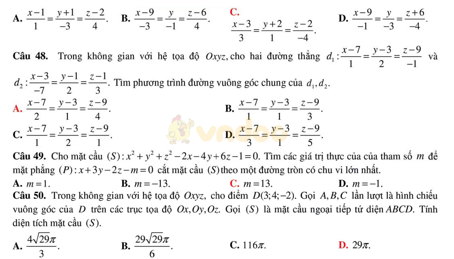 Đề thi học kì 2 môn Toán lớp 12 Đề thi học kì 2 môn Toán lớp 12