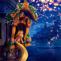 Bộ tranh tô màu công chúa tóc mây dành cho bé gái