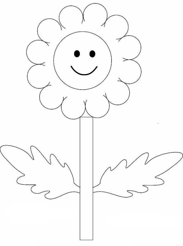 Tranh tô màu bông hoa dành cho bé học mẫu giáo