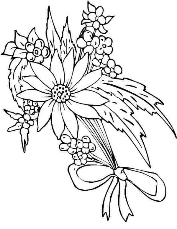 Tranh tô màu bông hoa dành cho bé học mẫu giáo