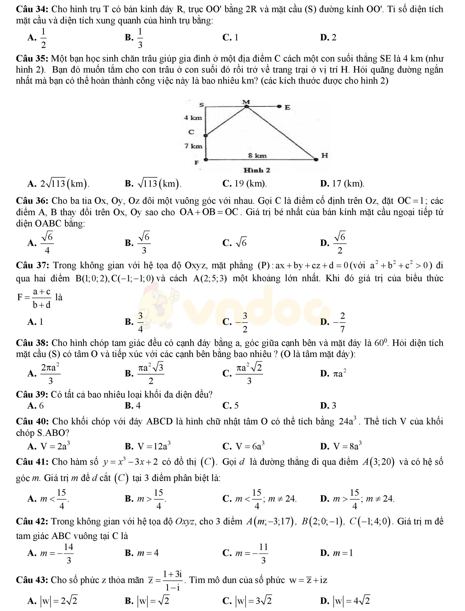 Đề thi thử THPT Quốc gia năm 2017 môn Toán Đề thi thử THPT Quốc gia năm 2017 môn Toán