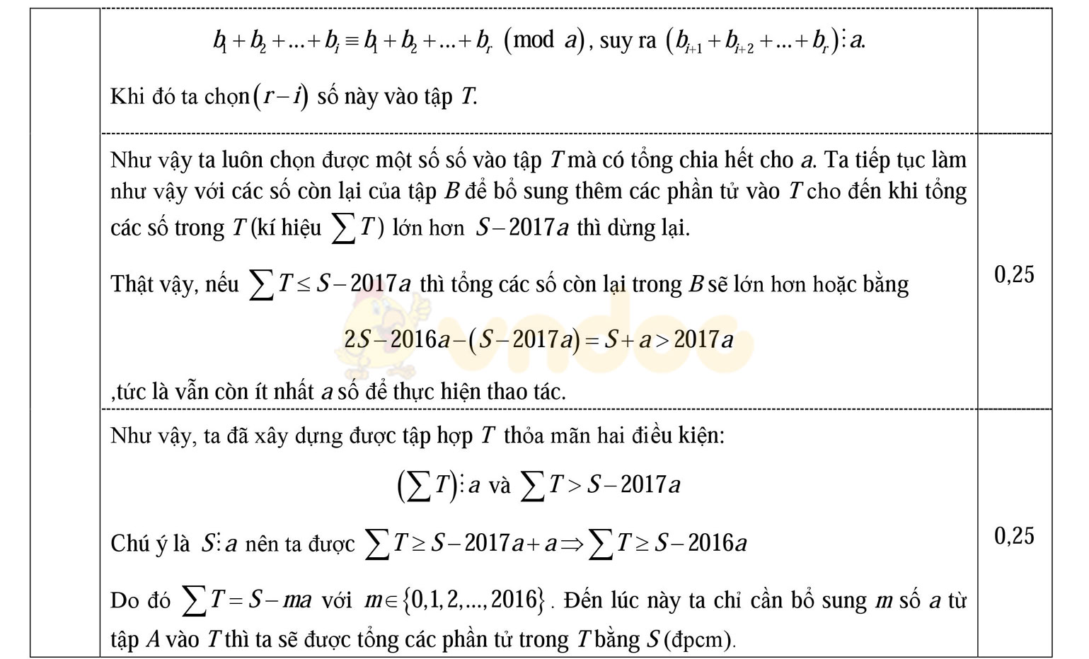 Đáp án đề thi học sinh giỏi môn Toán lớp 11