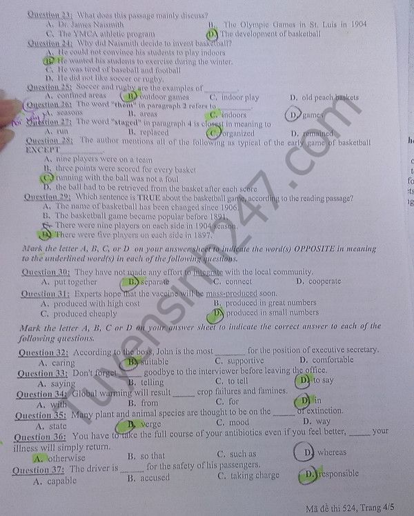 Đề thi thử THPT Quốc gia năm 2017 có đáp án Đề thi thử THPT Quốc gia năm 2017