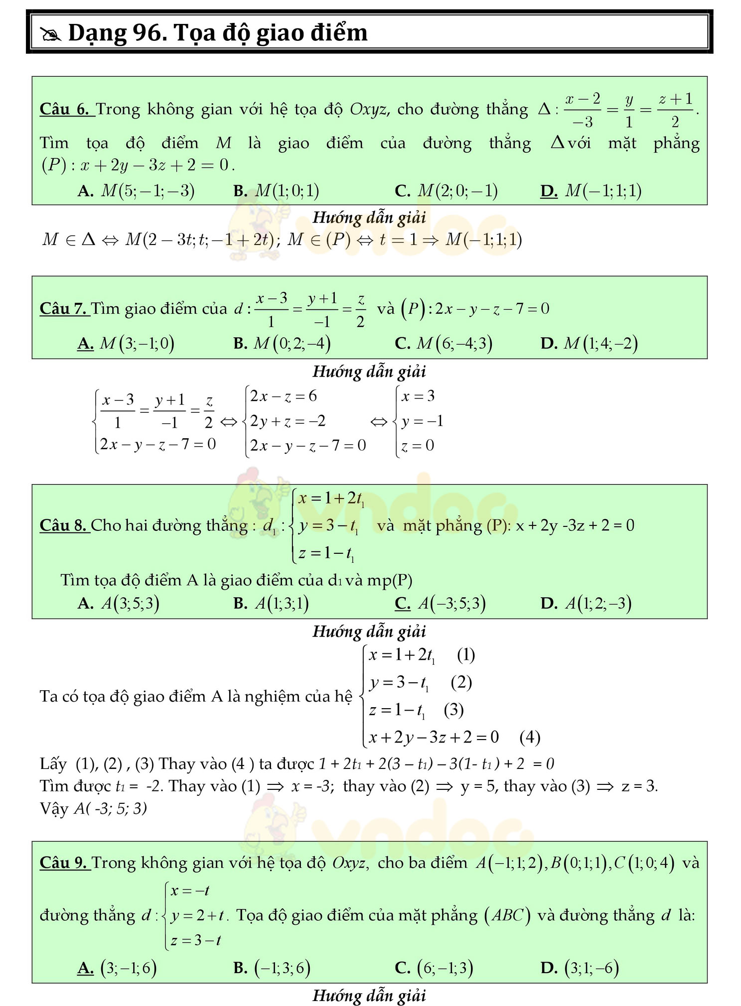 Trắc nghiệm tọa độ không gian OXYZ Trắc nghiệm tọa độ không gian OXYZ