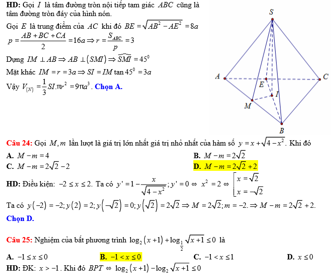 Đề thi thử THPT Quốc gia năm 2017 môn Toán