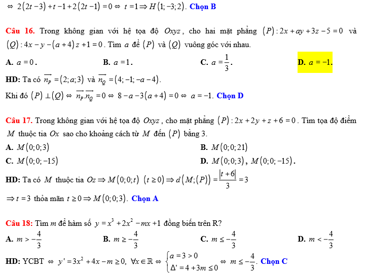 Đề thi thử THPT Quốc gia năm 2017 môn Toán