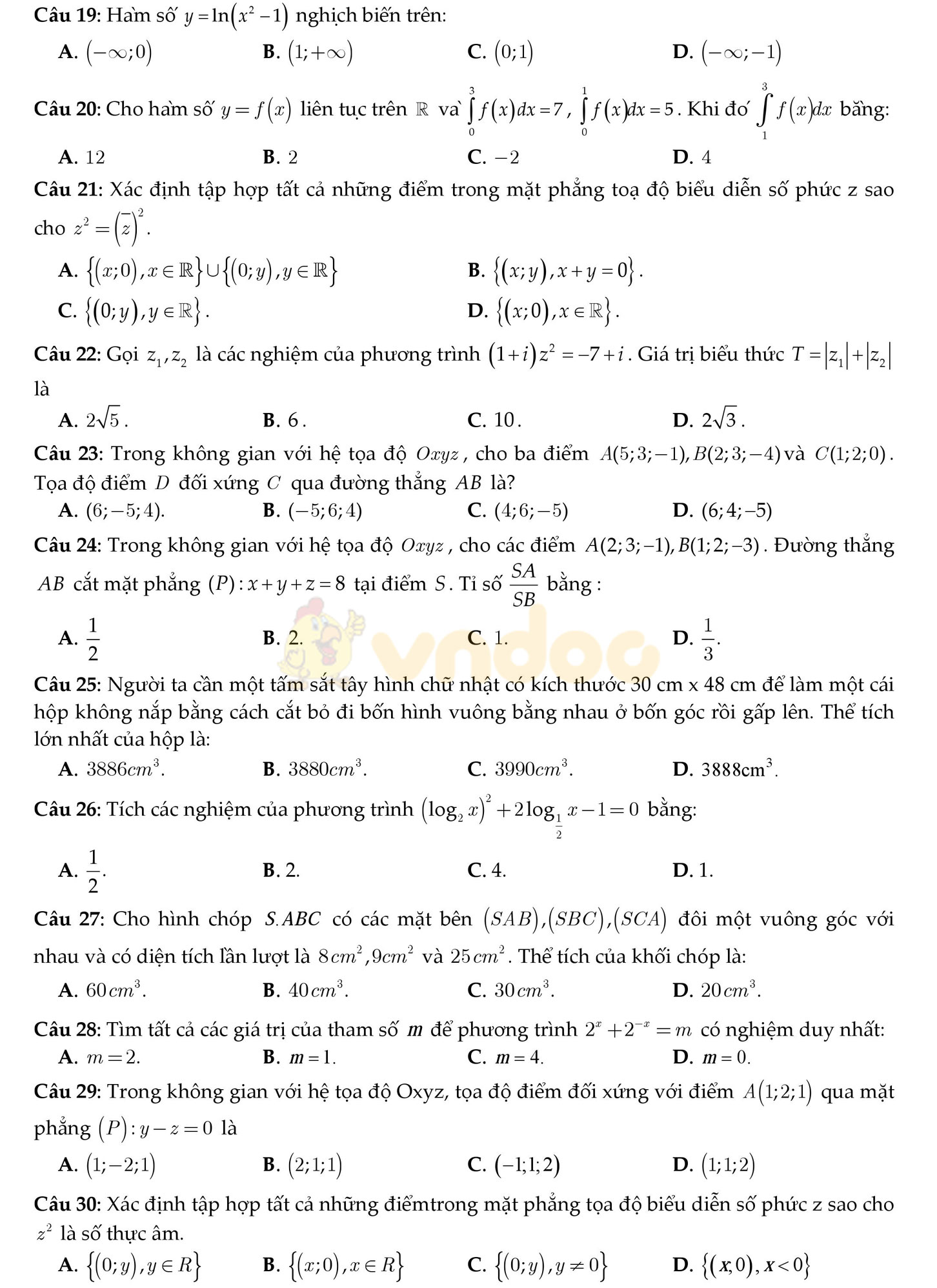 Đề thi thử THPT Quốc gia năm 2017 môn Toán Đề thi thử THPT Quốc gia năm 2017 môn Toán