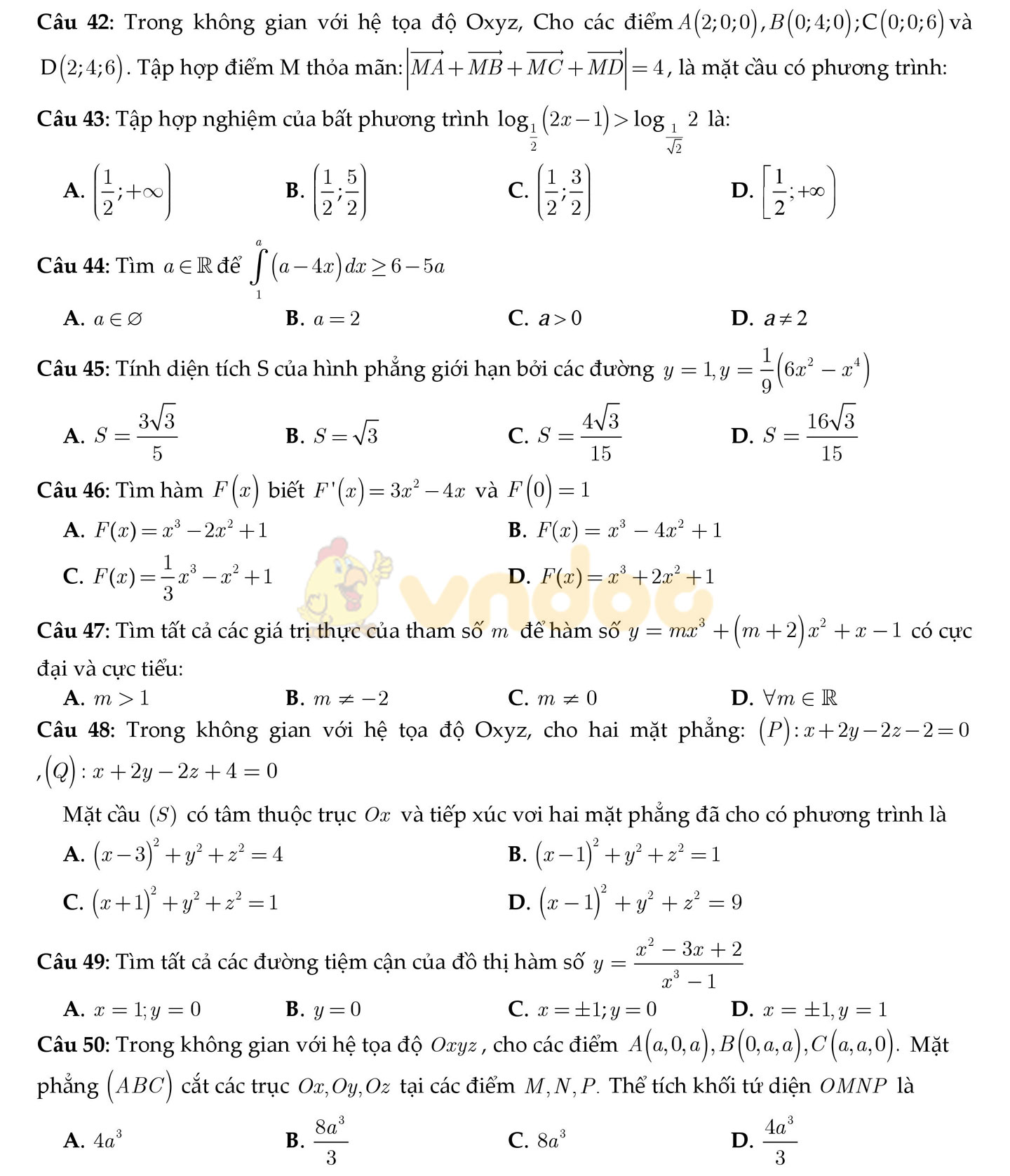 Đề thi thử THPT Quốc gia năm 2017 môn Toán Đề thi thử THPT Quốc gia năm 2017 môn Toán