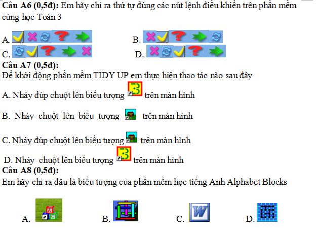 Đề thi học kì 2 môn Tin học lớp 3