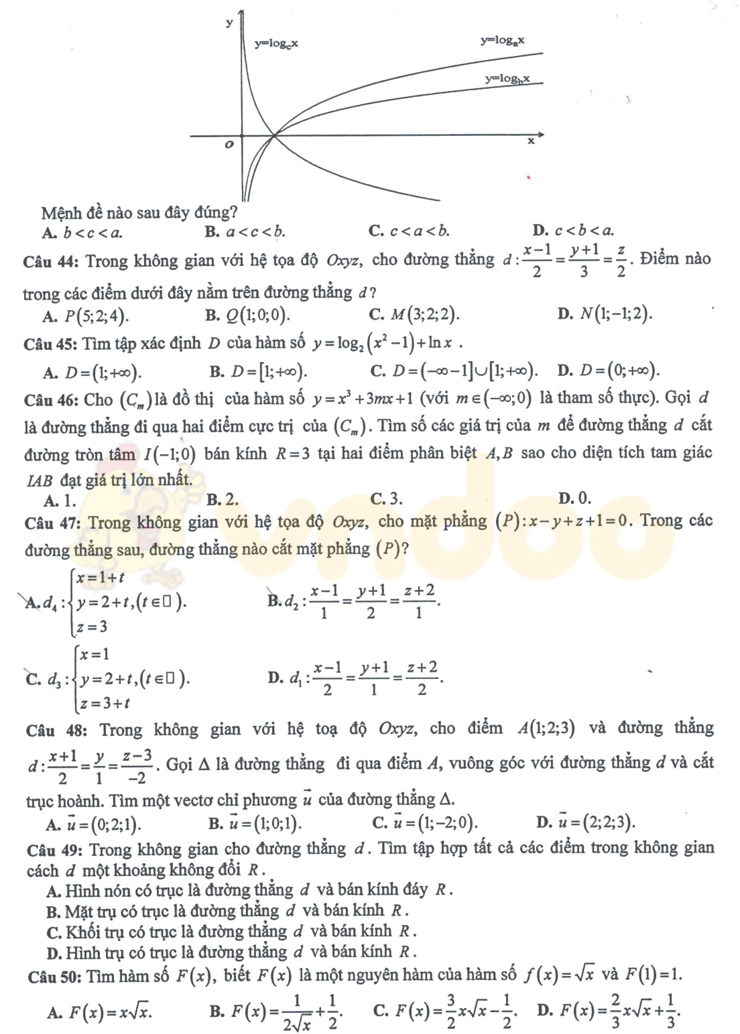 Đề thi thử THPT Quốc gia năm 2017 môn Toán Đề thi thử THPT Quốc gia năm 2017 môn Toán