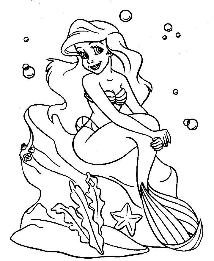 Tranh tô màu nàng tiên cá