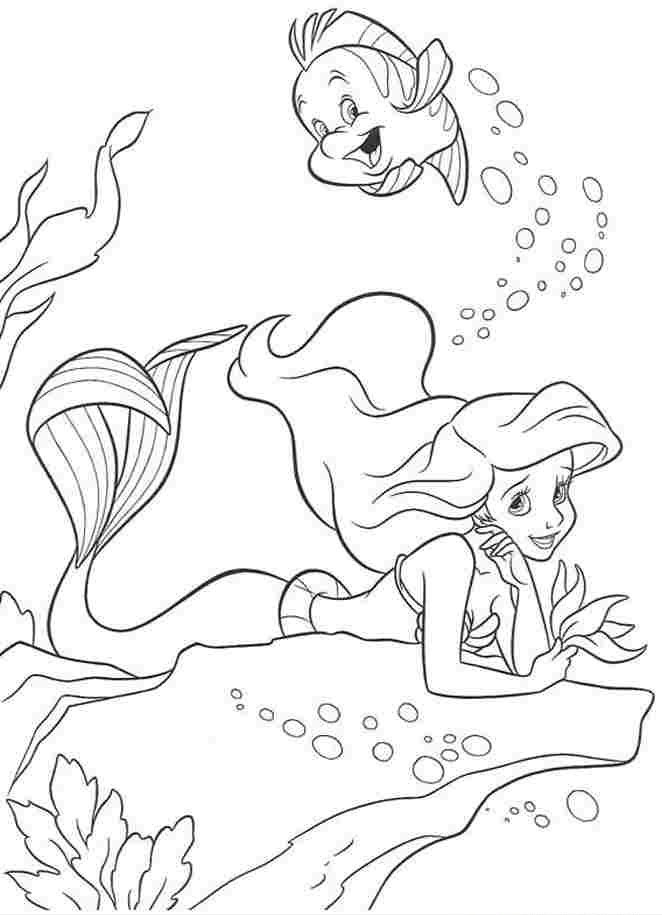 Tranh tô màu nàng tiên cá