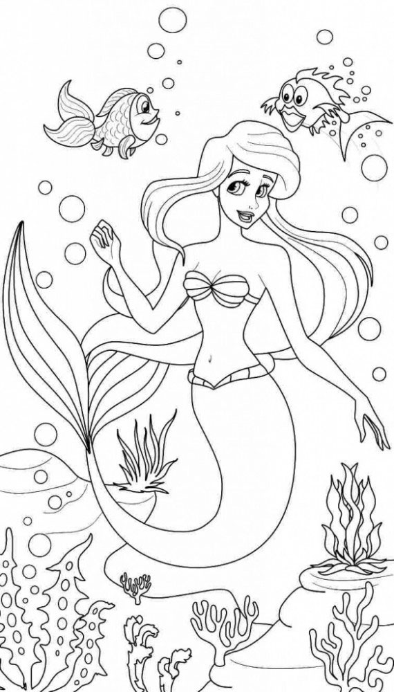 Tranh tô màu nàng tiên cá