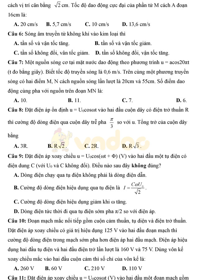 Đề thi thử THPT Quốc gia 2017 môn Vật lý Đề thi thử THPT Quốc gia 2017 môn Vật lý
