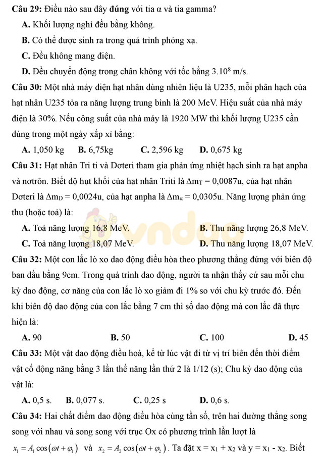 Đề thi thử THPT Quốc gia 2017 môn Vật lý Đề thi thử THPT Quốc gia 2017 môn Vật lý