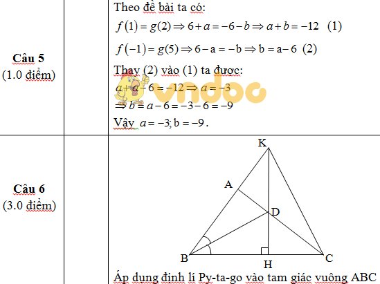Đề kiểm tra học kì 2 môn Toán lớp 7 trường Đại học Trà Vinh - Trường thực hành sư phạm năm học 2015 - 2016 Đề kiểm tra học kì 2 môn Toán lớp 7 trường Đại học Trà Vinh - Trường thực hành sư phạm năm học 2015 - 2016