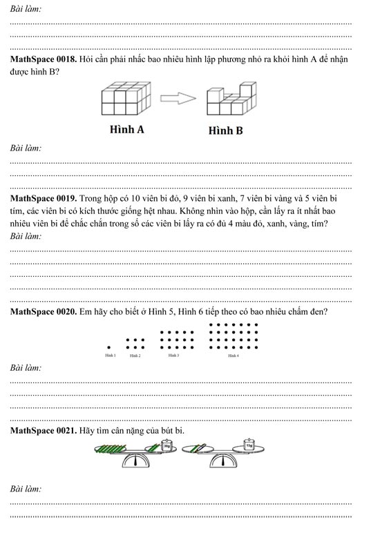 Bài toán tư duy lớp 2 1001 bài toán tư duy lớp 2