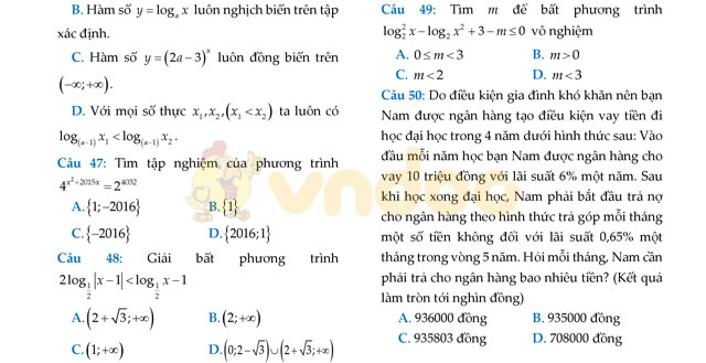 Đề thi thử THPT Quốc gia năm 2017 môn Toán