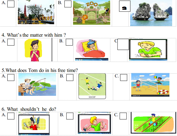 Đề thi cuối học kỳ 2 môn tiếng Anh lớp 5