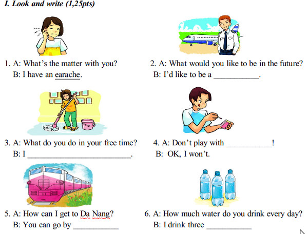 Bài kiểm tra cuối năm môn tiếng Anh lớp 5 có đáp án Bài kiểm tra cuối năm môn tiếng Anh lớp 5