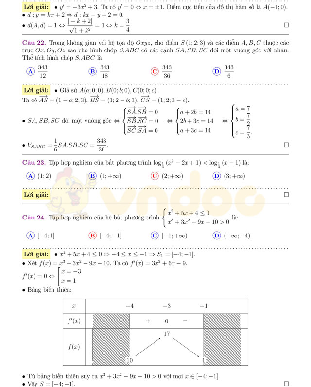 Đề thi thử THPT Quốc gia năm 2017 môn Toán 