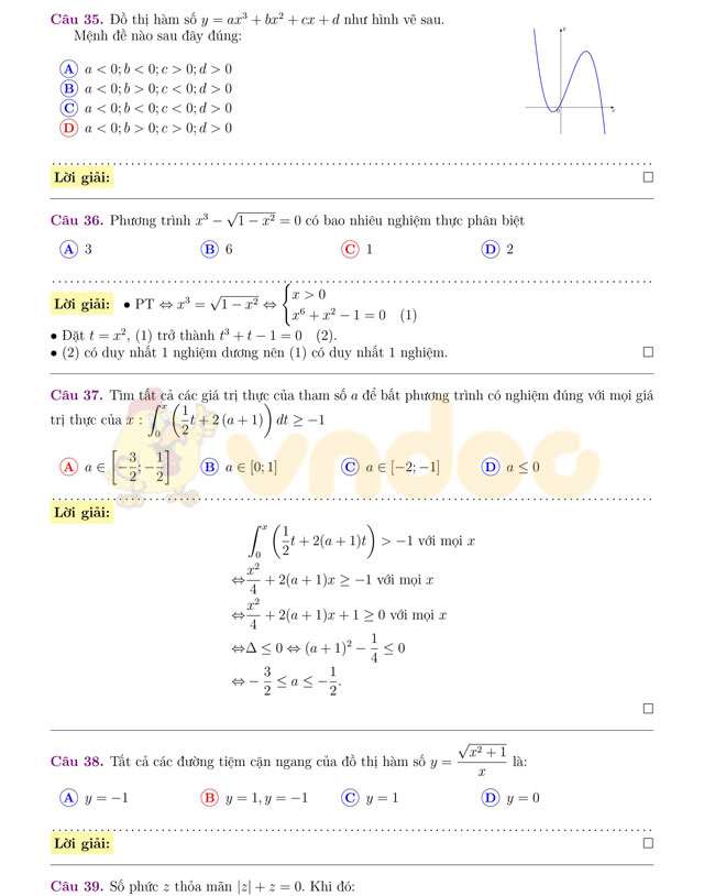 Đề thi thử THPT Quốc gia năm 2017 môn Toán 